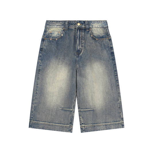 Ape Vintage Wash Baggy Denim Shorts