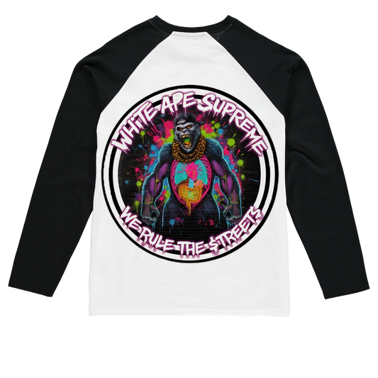 White ape fiends Sublimation Baseball Long Sleeve T-Shirt