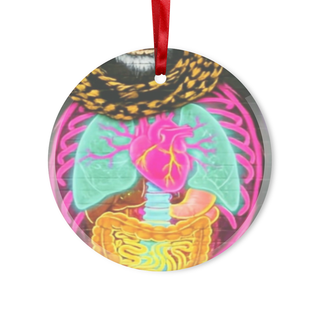 FLIGHT OF THE APE Glass Hanging Ornament