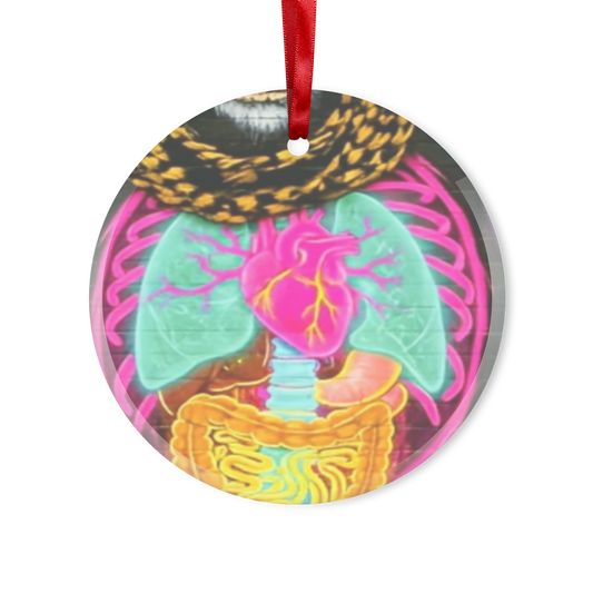 FLIGHT OF THE APE Glass Hanging Ornament