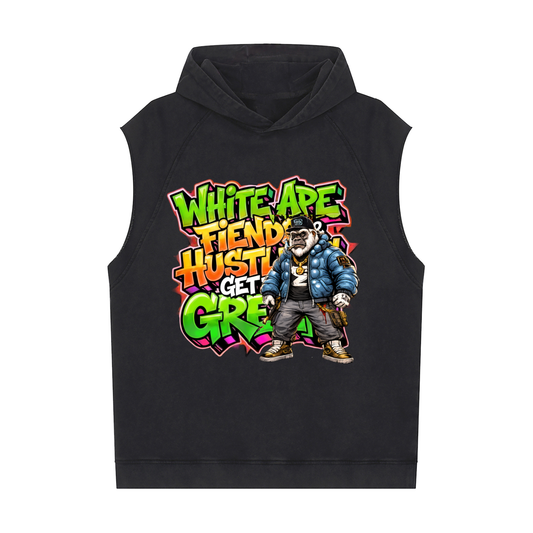 Snow Washed Sleeveless Hoodie