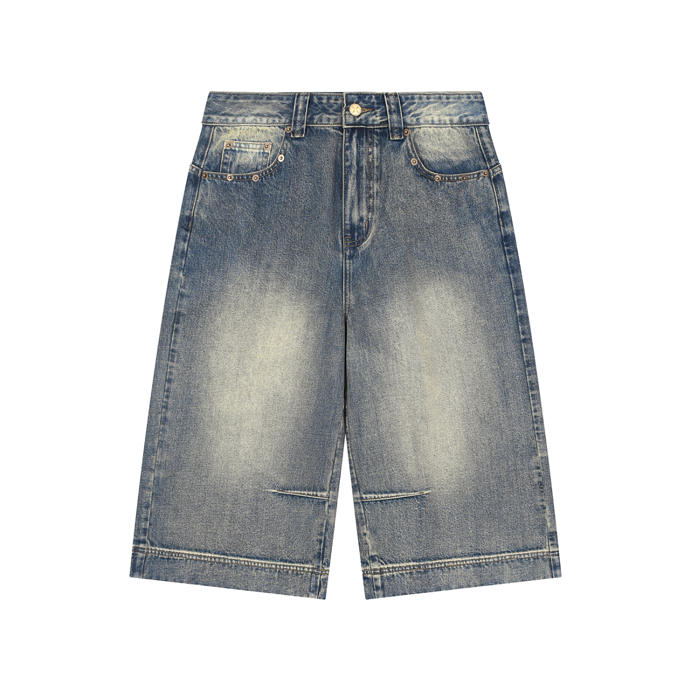 Ape Vintage Wash Baggy Denim Shorts