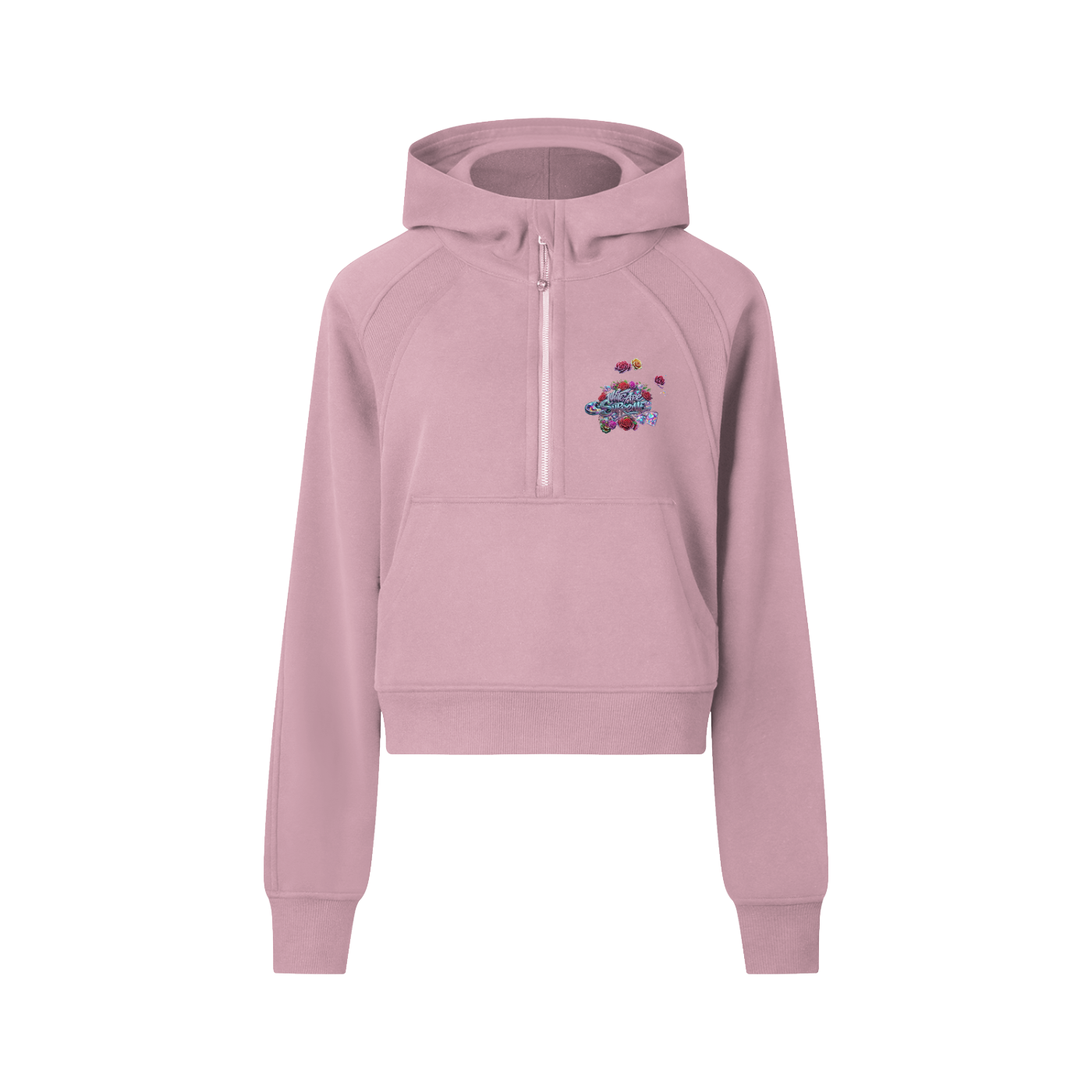 ROSES AND DIAMONDS womens half zip hoodie