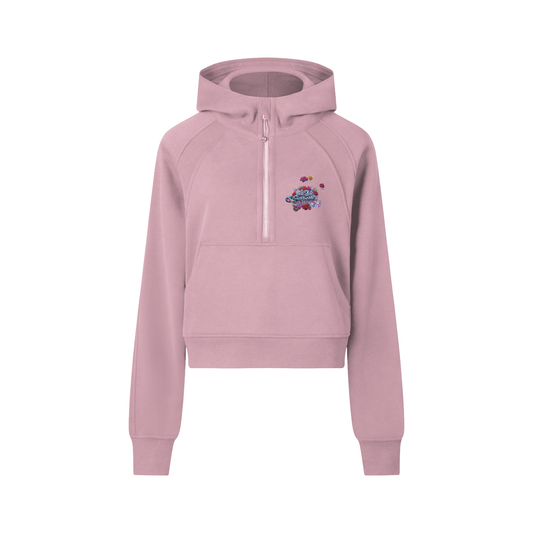 ROSES AND DIAMONDS womens half zip hoodie