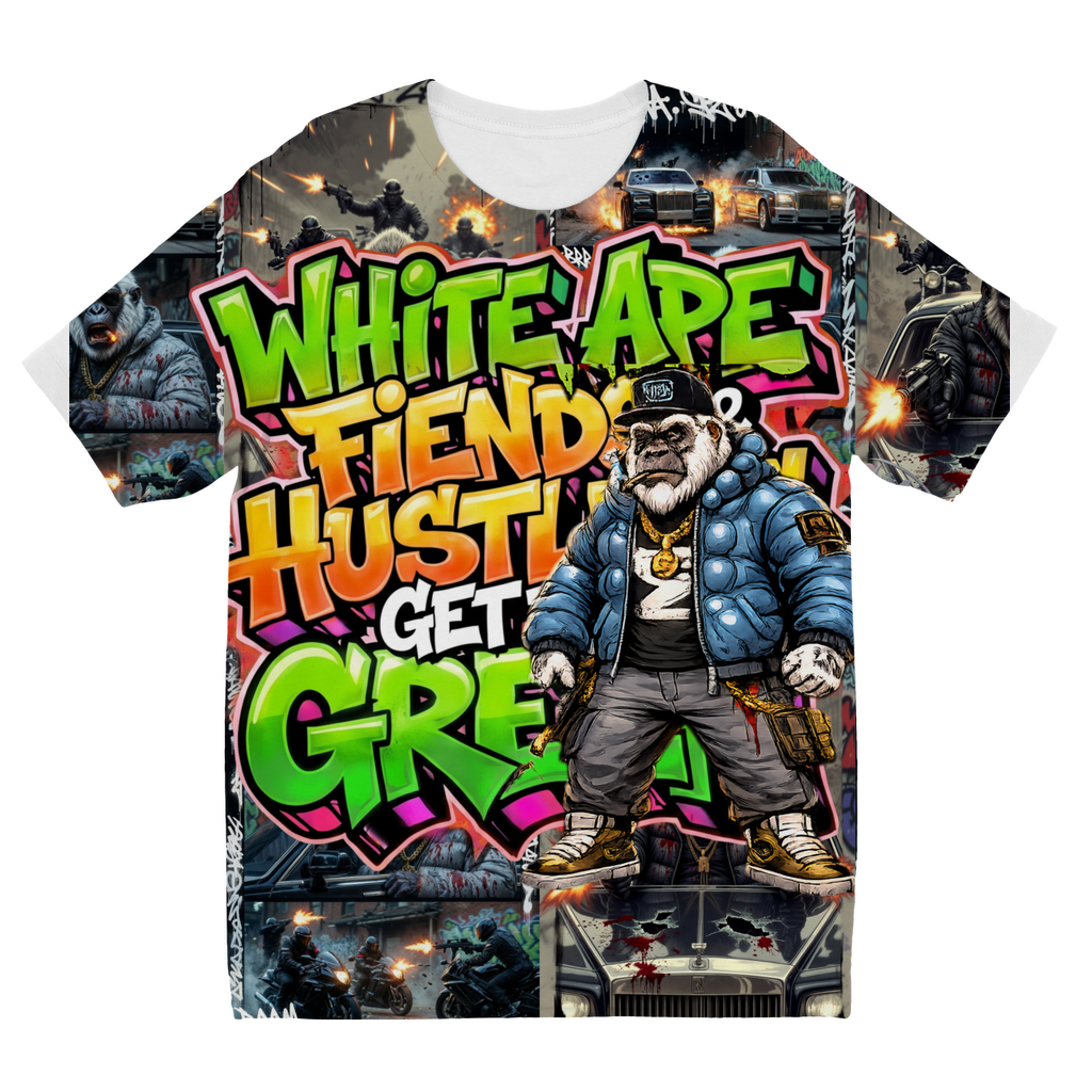 Fiends Get The Green White ape Supreme Kids T-Shirt