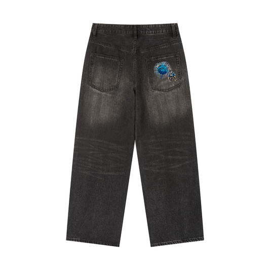 Vintage Wash Heavyweight Denim Jeans